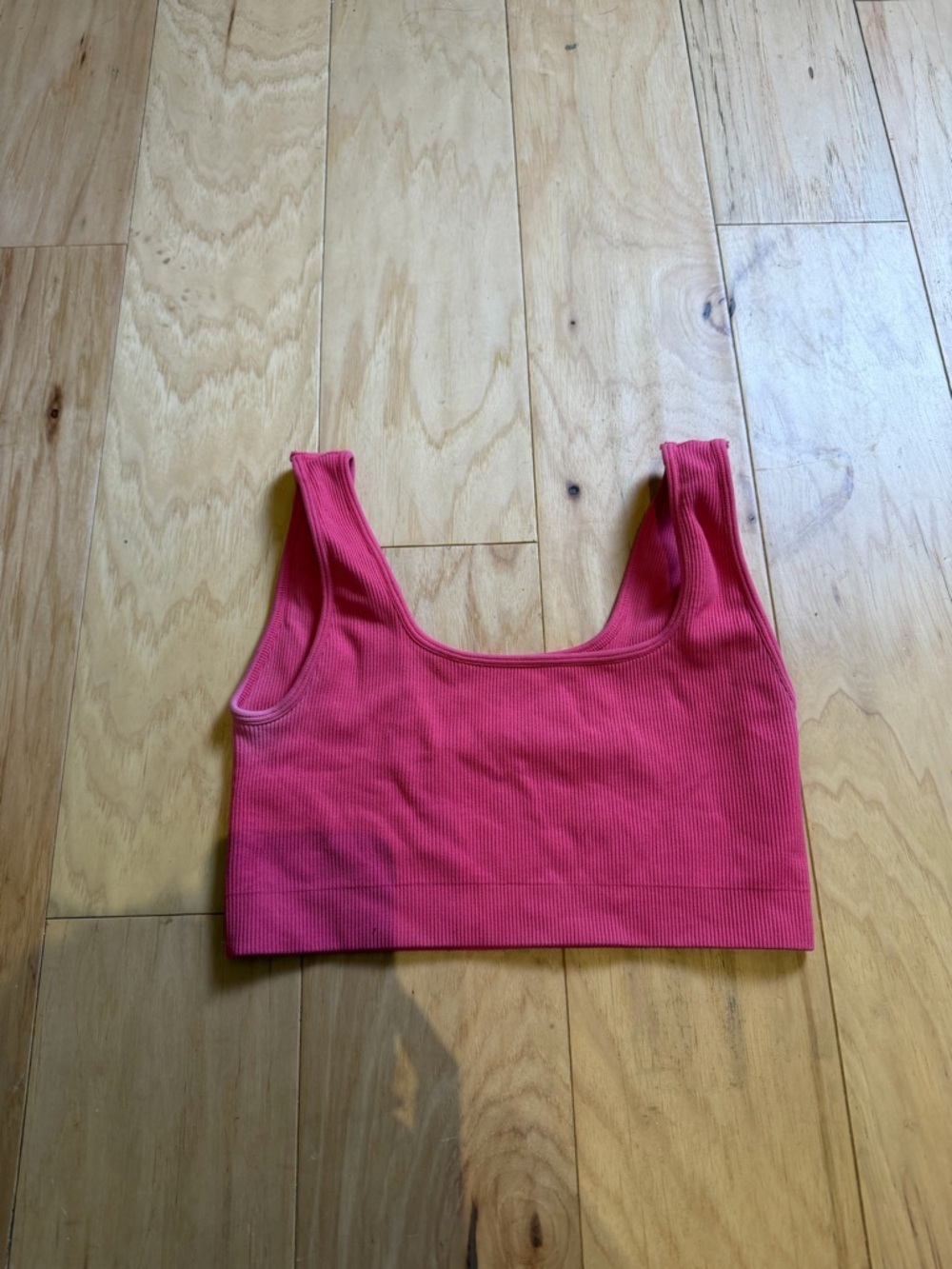 SET Active Ribbed Hot Pink Scoop Sports Bra - Picture 2 of 2